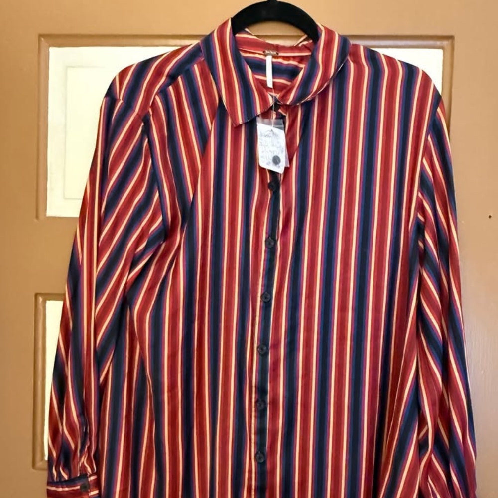 Free People Striped Blouse